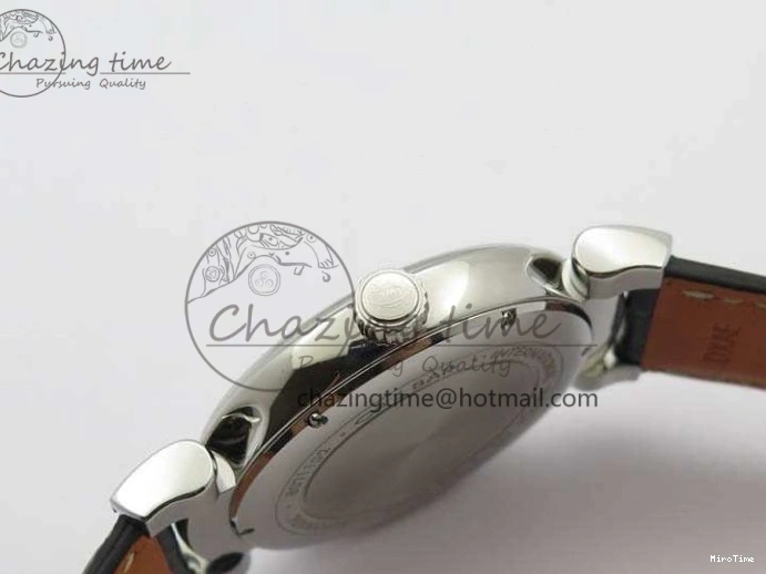 MIROTIME 0201 Da Vinci IW356601 SS TW 1:1 Best Edition Blue Dial On Black Leather Strap A Durable 7239